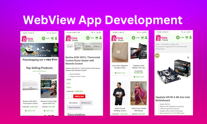 Bestseller - convert website to android app webview app development professional and fast