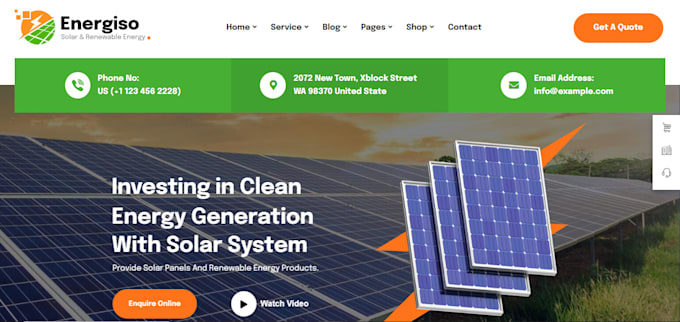 Gig Preview - Build solar website, roofing website and hvac website