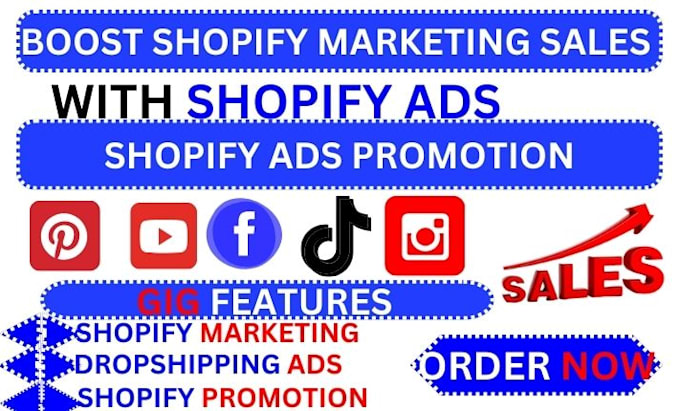 Gig Preview - Shopify marketing sales ecommerce shopify marketing  shopify ads promotion