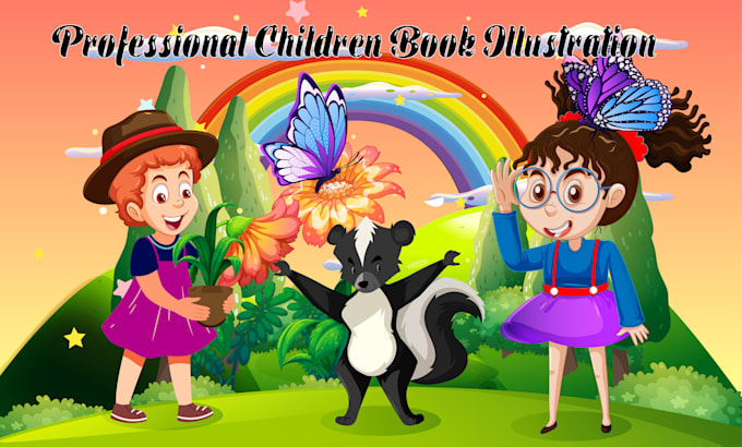 Gig Preview - Do best children book illustration and kids story book illustration