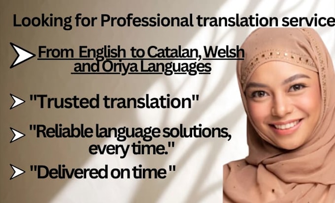 Gig Preview - Translate your documents in catalan, welsh and oriya