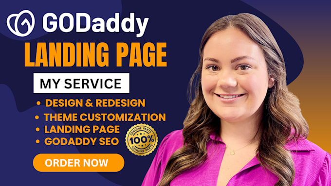 Gig Preview - Build professional and converting godaddy landing page design with SEO