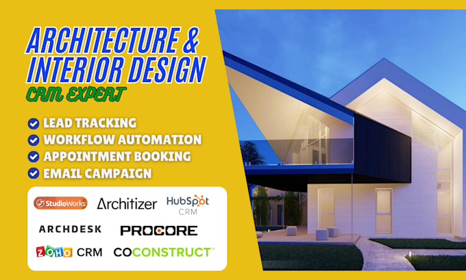 Gig Preview - Do architectural crm engagebay dynamics 365 archdesk architize studioworks crm