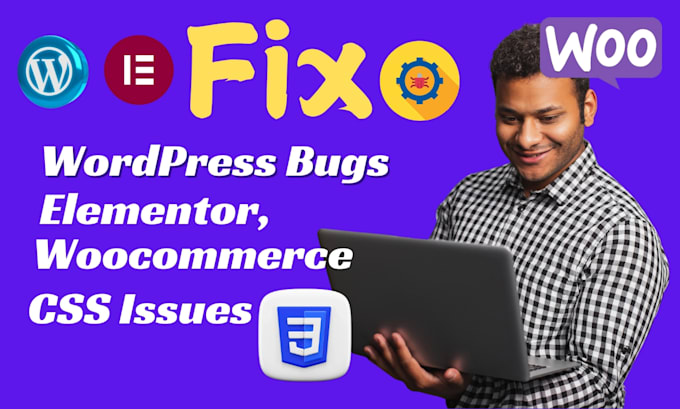 Gig Preview - Fix wordpress errors, elementor problems, CSS bugs, woocommerce issue