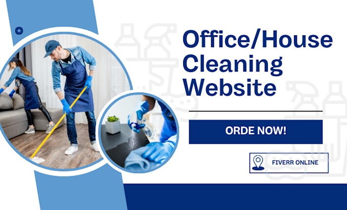 Gig Preview - Create office cleaning website, house cleaning  website with online booking