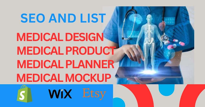 Gig Preview - Design medical digital product for etsy store, etsy page SEO, etsy branding