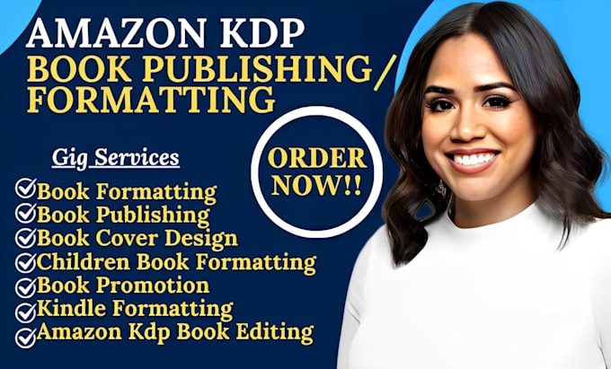 Gig Preview - Publish book on amazon kindle, amazon kdp book publishing, book publishing