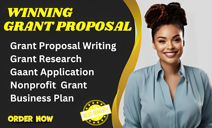 Gig Preview - Grant  research grant proposal businesproposal writing grants plan nonprofit