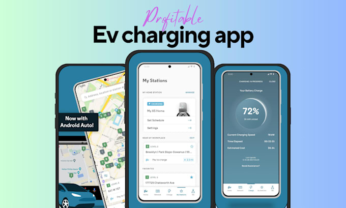 Gig Preview - Build ev charging app, taxi booking app, carpooling app as mobile app developer