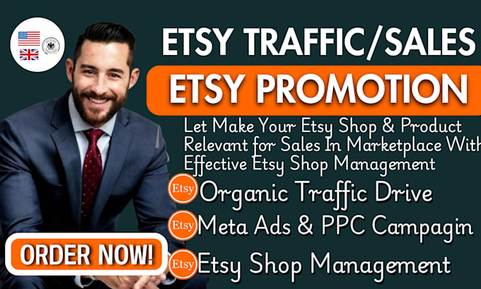 Gig Preview - Do etsy shop promotion, etsy promotion, and etsy SEO to boost etsy traffic,