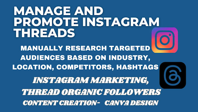 Bestseller - do organic thread promotion, instagram promotion, thread followers