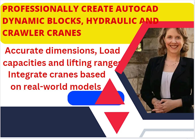 Gig Preview - Create autocad dynamic block hydraulic and crawler cranes for lifting plan