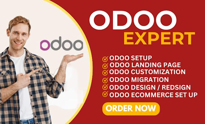 Gig Preview - Odoo website design odoo website redesign odoo landing page odoo ecommerce store