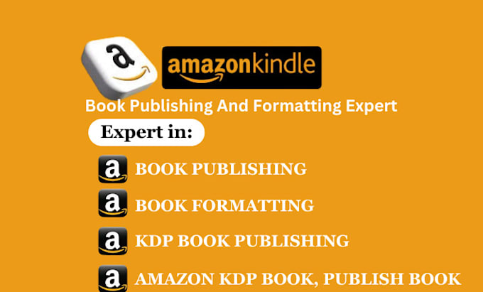 Gig Preview - Do kdp book formatting, publish book on amazon kindle book publishing