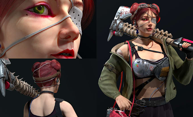 Gig Preview - Do realistic 3d game character modeling game asset ue4 ue5 character in blender