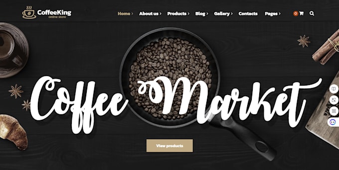 Gig Preview - Coffee shopify store coffee website coffee shopify website coffee shopify store