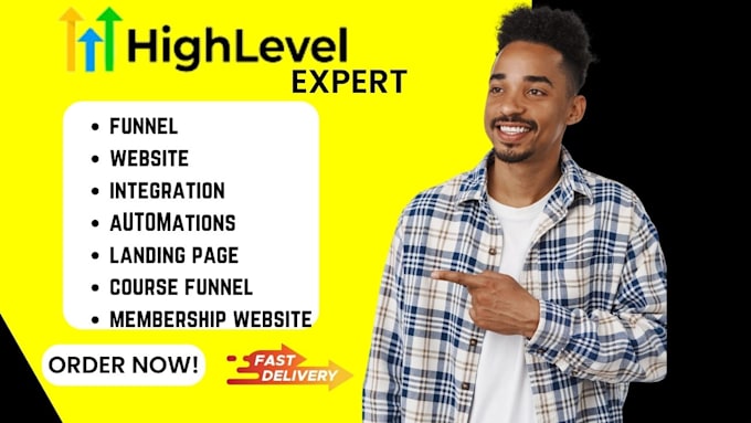 Gig Preview - Setup gohighlevel design gohighlevel landing page gohighlevel funnel and website