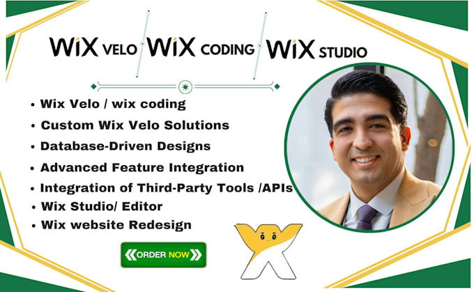 Gig Preview - Redesign wix studio website velo code custom features api integration database