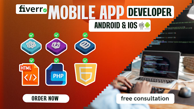 Gig Preview - Develop a custom mobile app for your business on android and ios