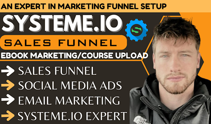 Gig Preview - Design systeme io sales funnel, systeme io landing page, systeme io funnel