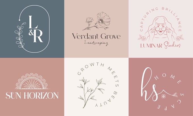 Gig Preview - Create botanical, boho, signature, floral, feminine, real estate, line art logo