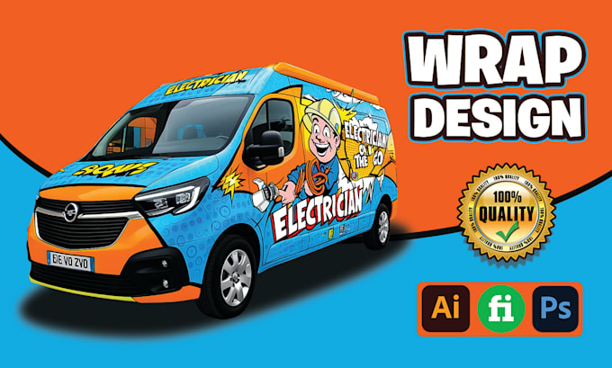 Gig Preview - Do premium quality vehicle wrap design, car wrap design, van wrap design