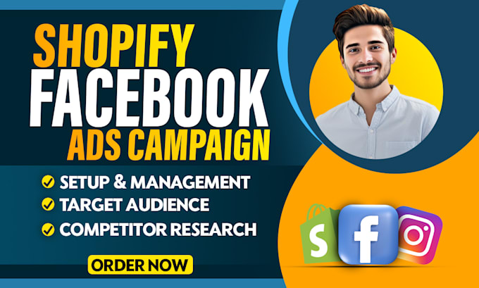 Gig Preview - Be your shopify facebook ads campaign expert and instagram ads marketing