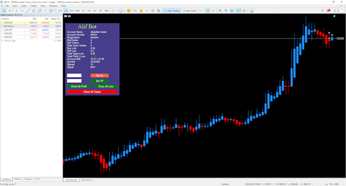 Gig Preview - Code custom expert advisors and indicators in mt4, mt5