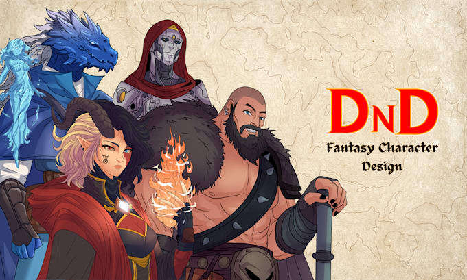 Gig Preview - Draw dnd art, creature, fantasy character, and dnd party