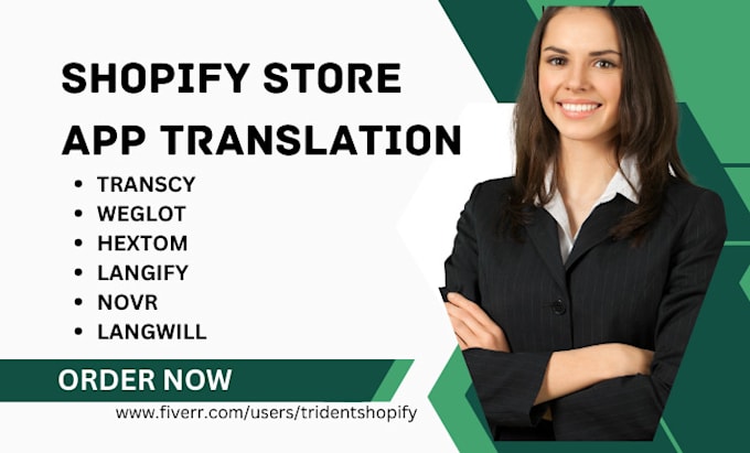 Gig Preview - Design shopify store translation transcy weglot hextom langify nova langwill