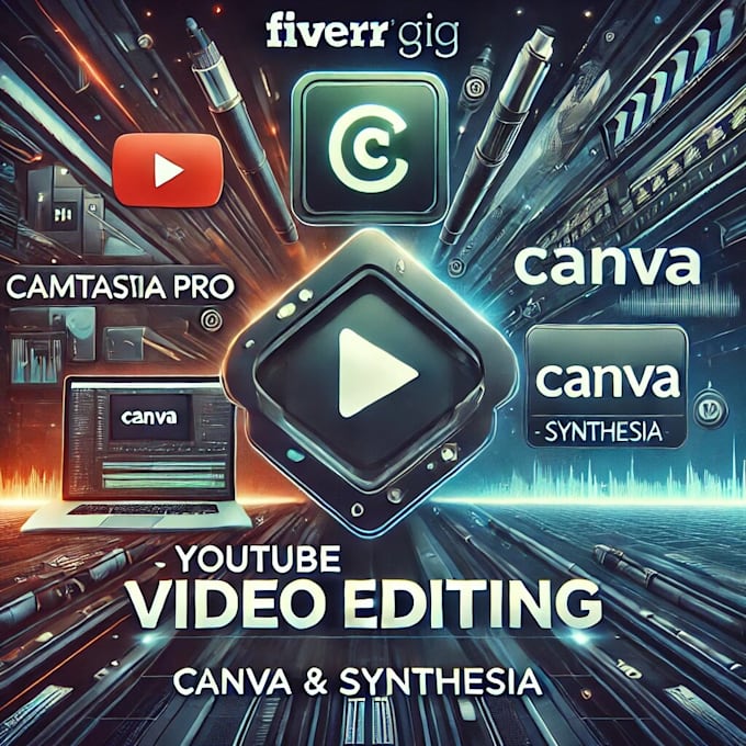 Gig Preview - Do video editing for youtube using camtasia synthesia ai and canva pro