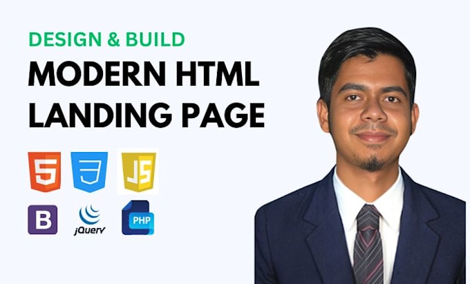 Gig Preview - Design responsive landing page HTML CSS