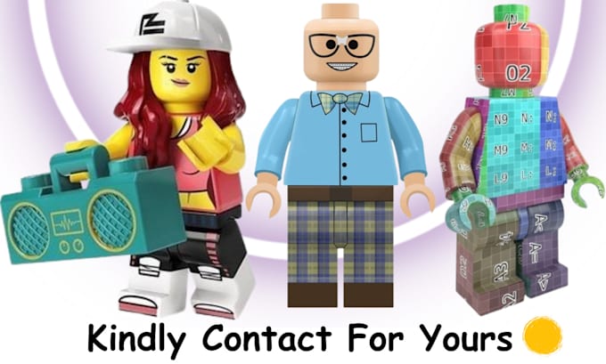 Gig Preview - Create 3d lego character model set design render minifigure toy animation stl