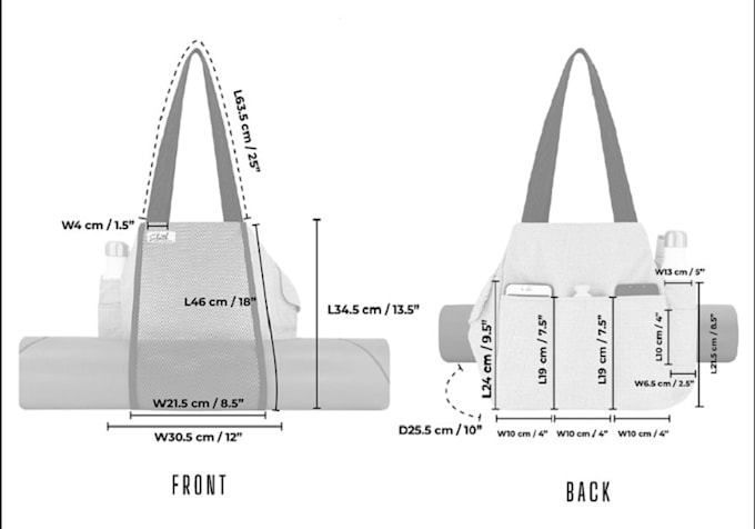 Gig Preview - Design handbag, bag design, duffle bag, backpack design and bag tech pack