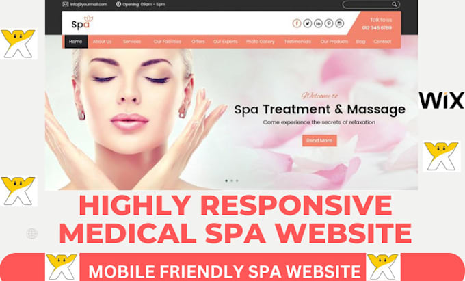 Gig Preview - Design medical spa website med spa website wix medspa medical aesthetic website