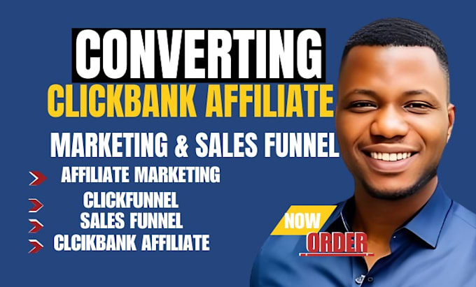 Gig Preview - Design converting sales funnel for clickbank affiliate marketing on clickfunnels