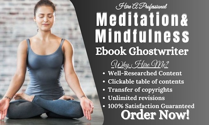 Gig Preview - Ghostwrite ebook on mindfulness, meditation, yoga with chakras