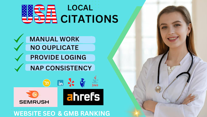 Gig Preview - Do best usa citations with video presenter and link building for ranking website