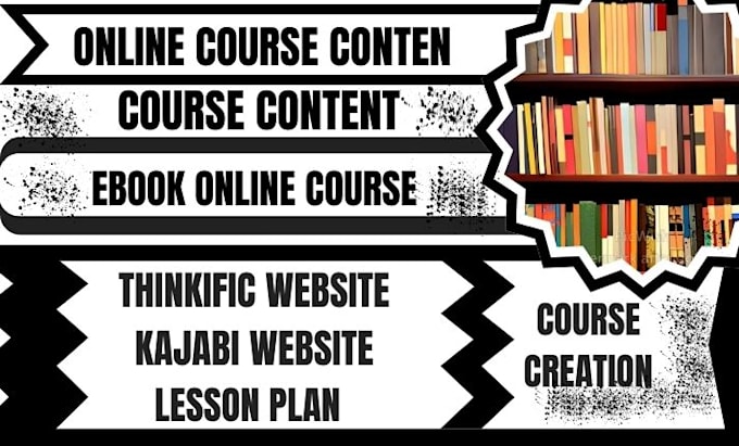 Gig Preview - Create course content , ebook online course , lesson plan on thinkific website