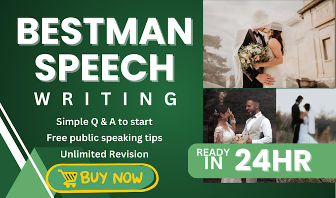 Gig Preview - Create the speeches for your best man, maid of honor at the wedding