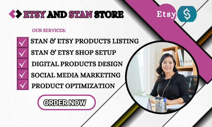 Gig Preview - Set up stan store etsy digital products, stan store digital products SEO