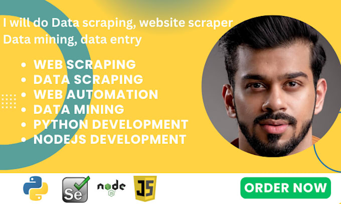 Gig Preview - Do web scraping website scraper data mining web scripting with selenium python