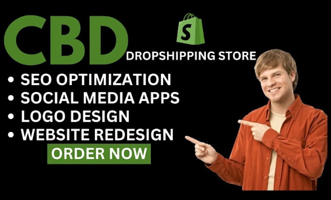 Gig Preview - Promote cbd, cbd shopify store a, dropshipping store and design and marketing