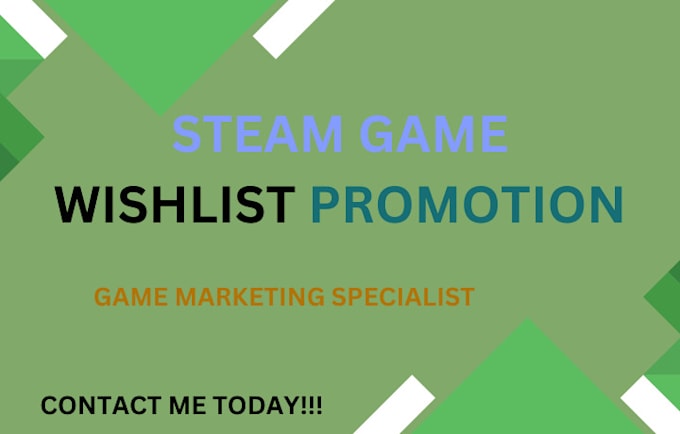 Gig Preview - Steam game promotion steam game wishlist to increase your steamgame visibilities