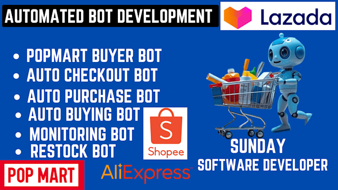 Gig Preview - Do shopping bot, auto purchase bot, auto buying bot, auto checkout bot