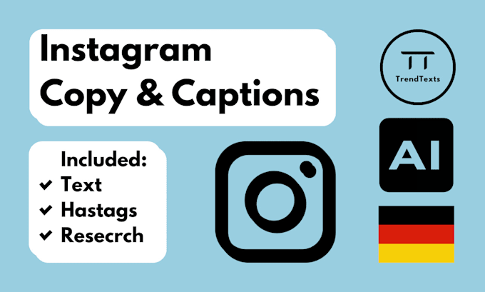 Bestseller - write captions and copy for instagram in german