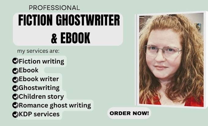 Gig Preview - Be your fiction ghostwriter, romance book writer, ebook writer, book editing