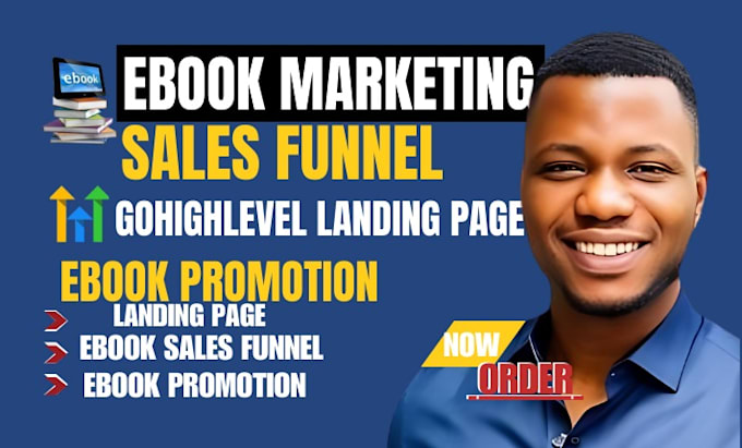 Bestseller - design sales funnel landing page in gohighlevel for ebook sales funnel