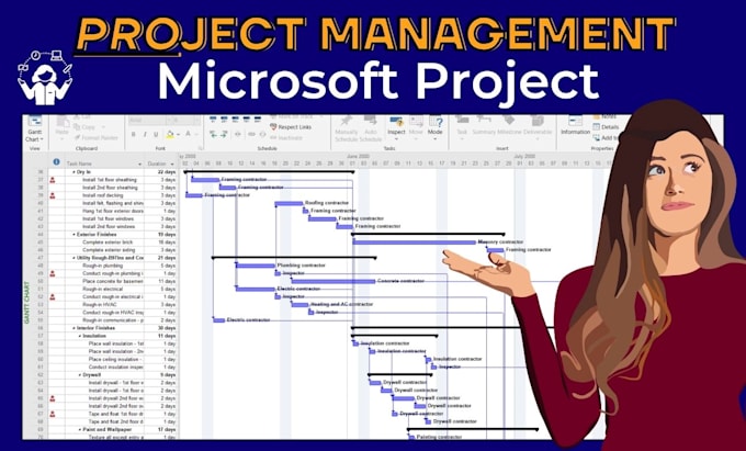 Gig Preview - Do project management all tasks in ms project or clickup