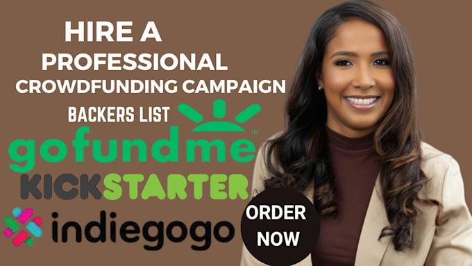 Gig Preview - Fundraise your campaign, massive active backers lists for kickstarter indiegogo